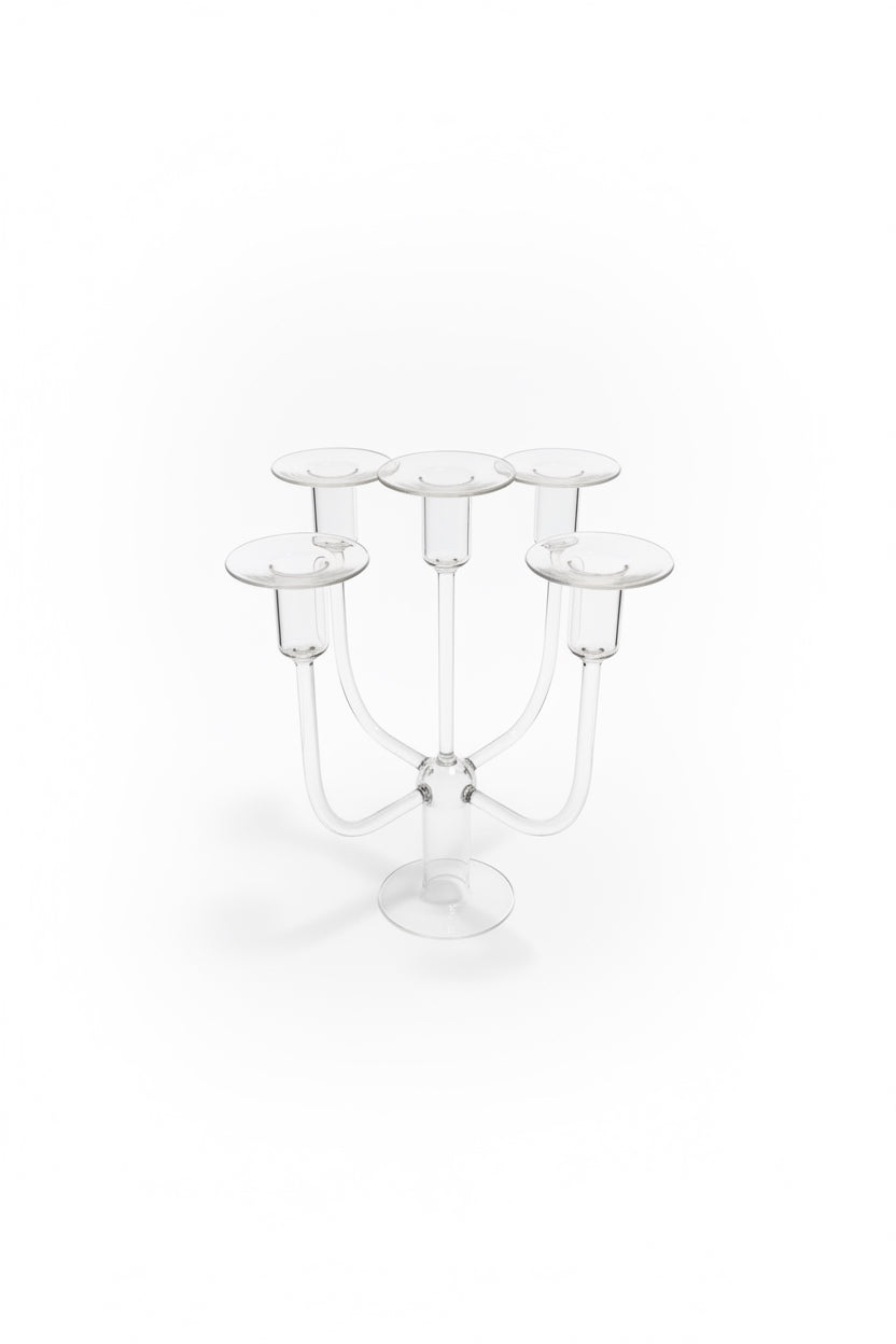 Vintage Glass Candelabra