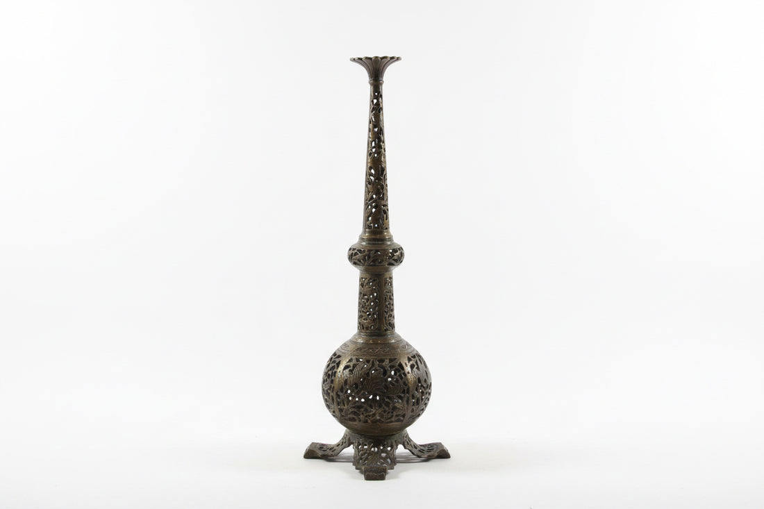 Rare vintage brass candle holder
