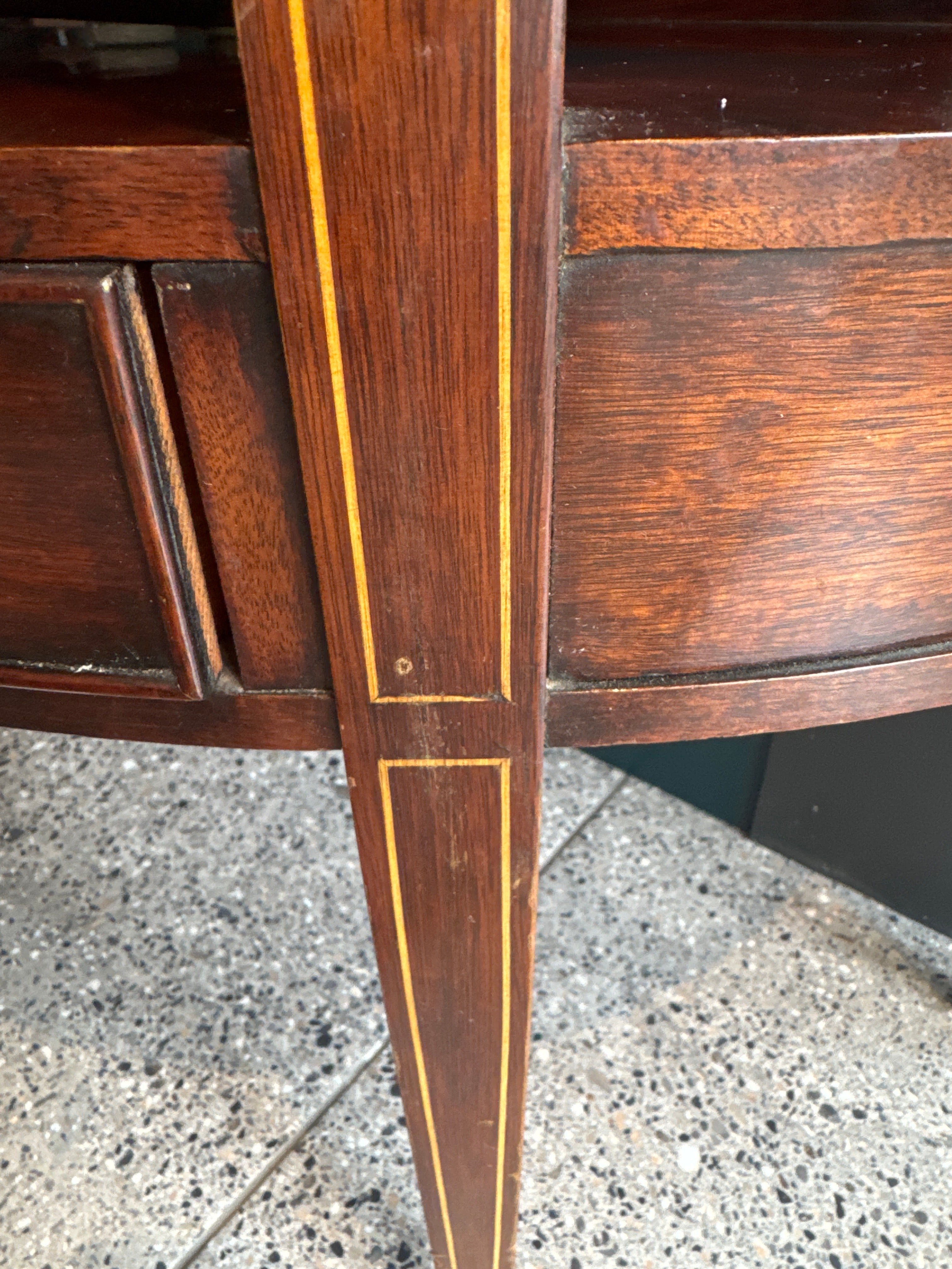 Mahogany Federal Style Console Table with Drawer