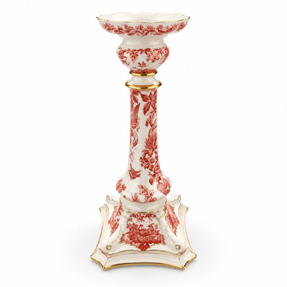 Royal Crown Derby Red Aves Bone China Candlestick