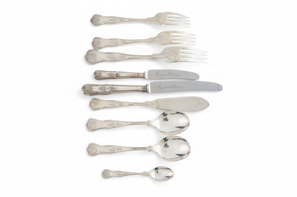 Couverts plaqués argent motif « Vintage Kings » - Slack and Barlow Ltd Sheffield