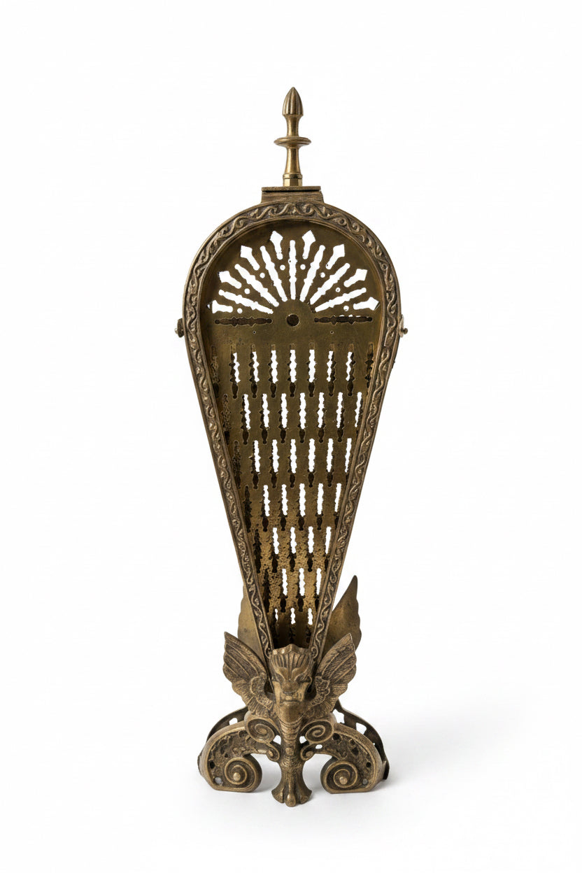 Brass Peacock Fireplace Screen