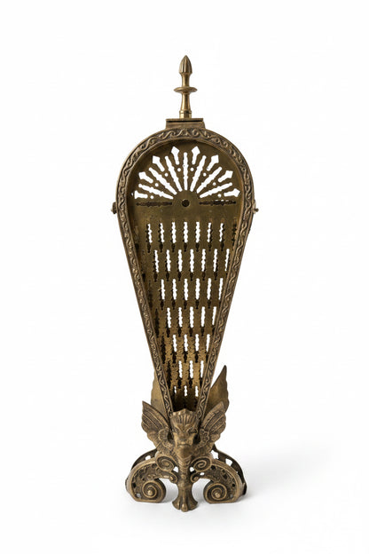 Brass Peacock Fireplace Screen