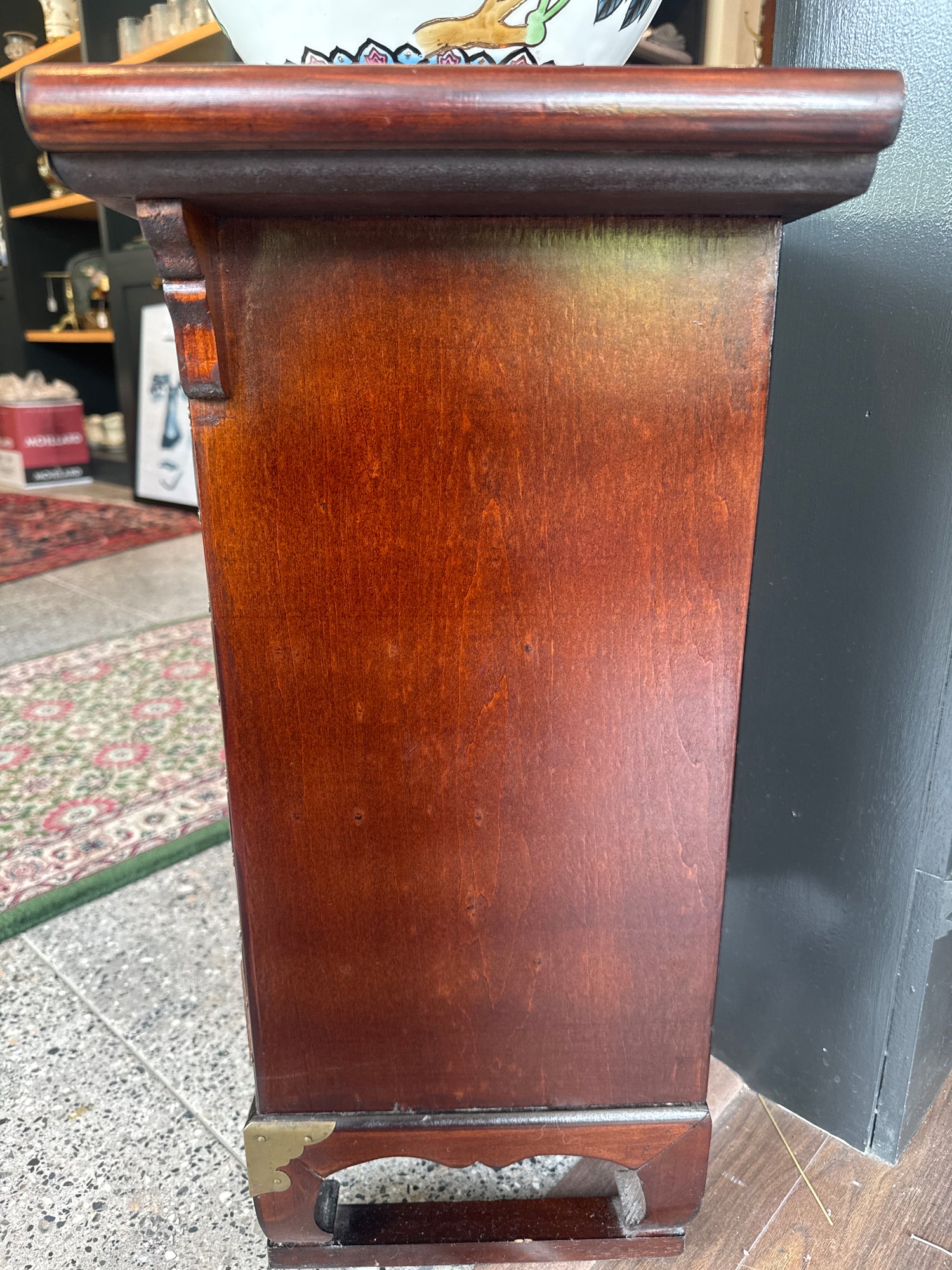 Vintage Korean Cabinet with Brass Hardware