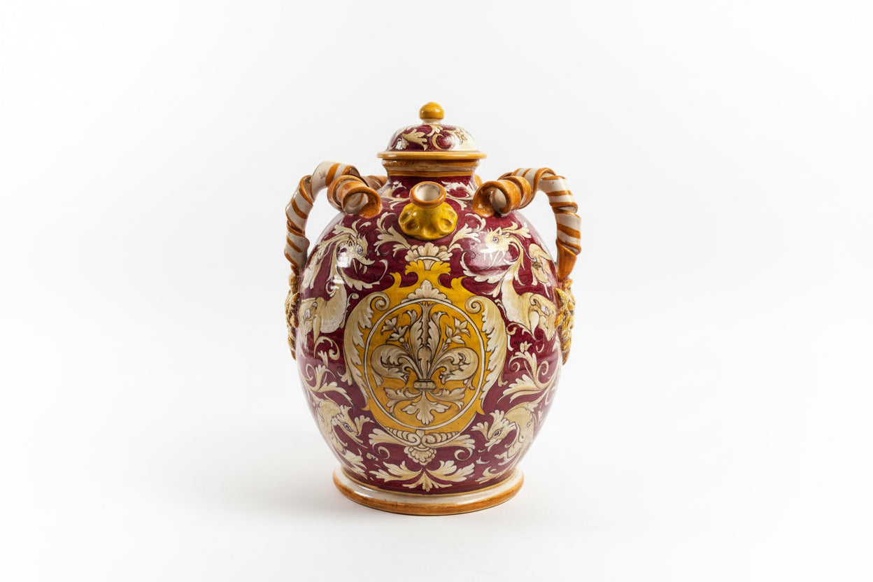 Pot en céramique majolique vintage