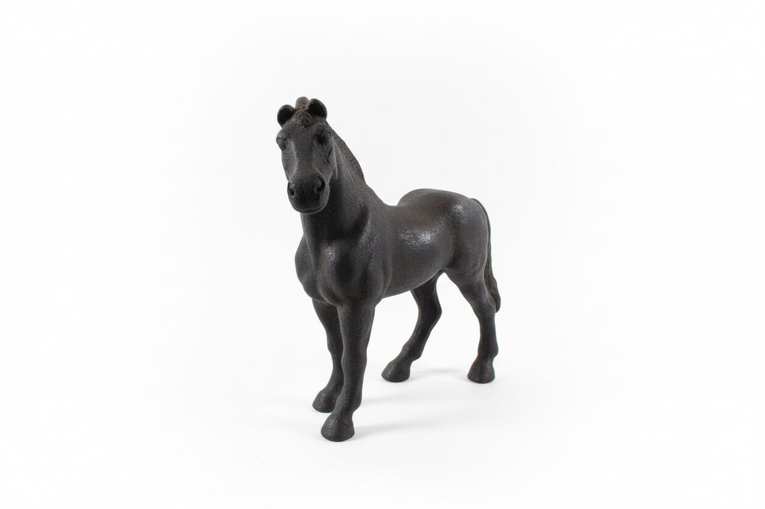 Vintage cast metal horse figurine