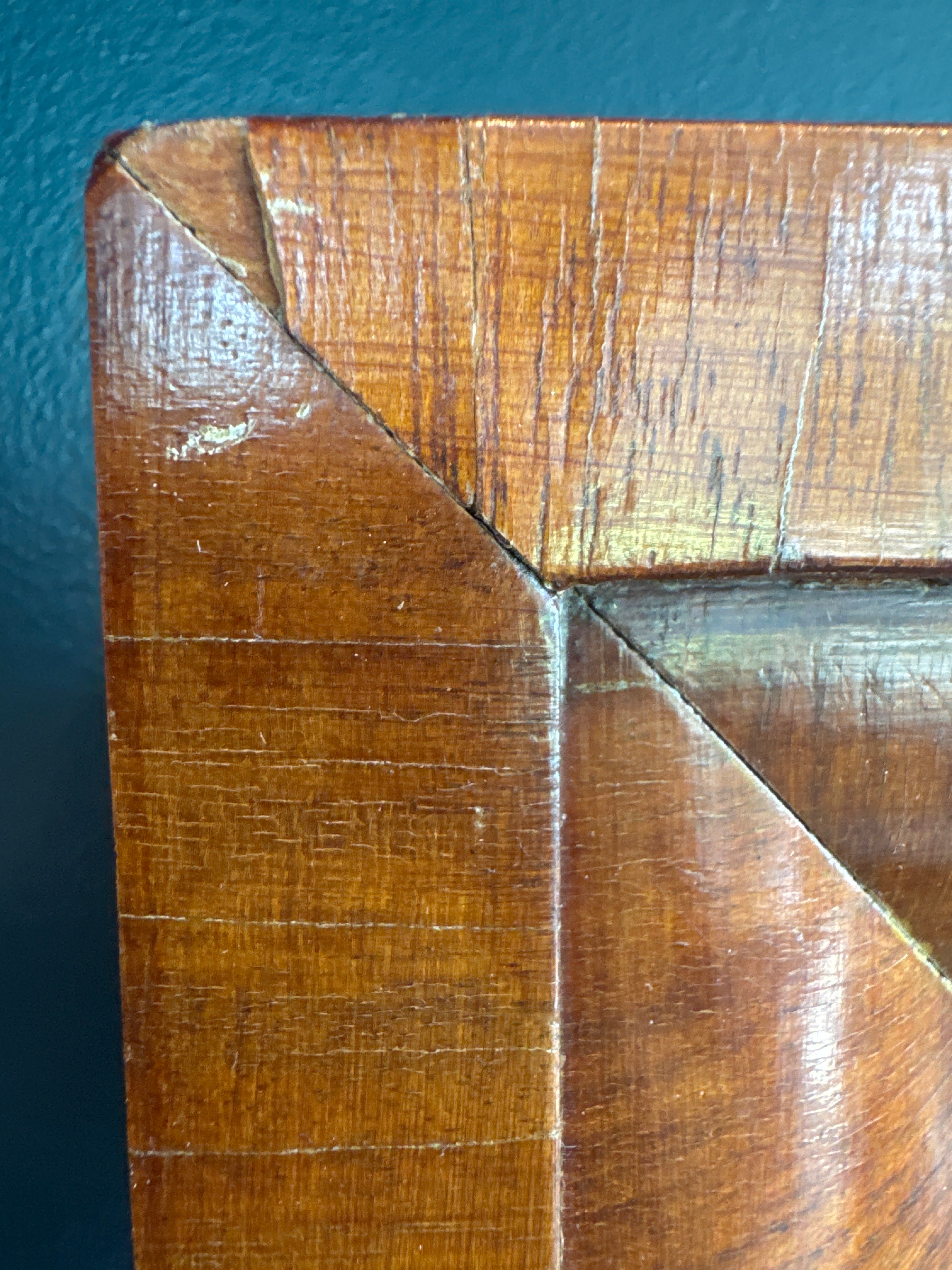 Antique Biedermeier-Style Walnut Mirror
