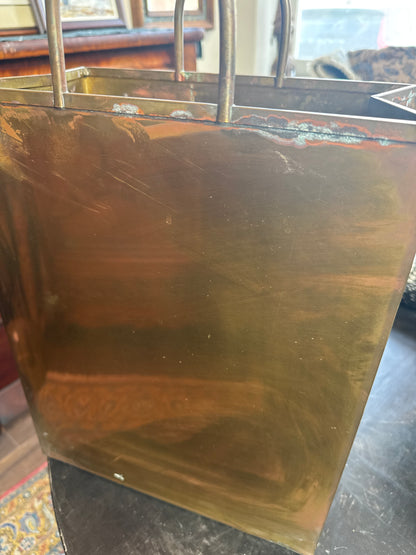 Vintage Gio Ponti-style Brass "Shopping Bag"