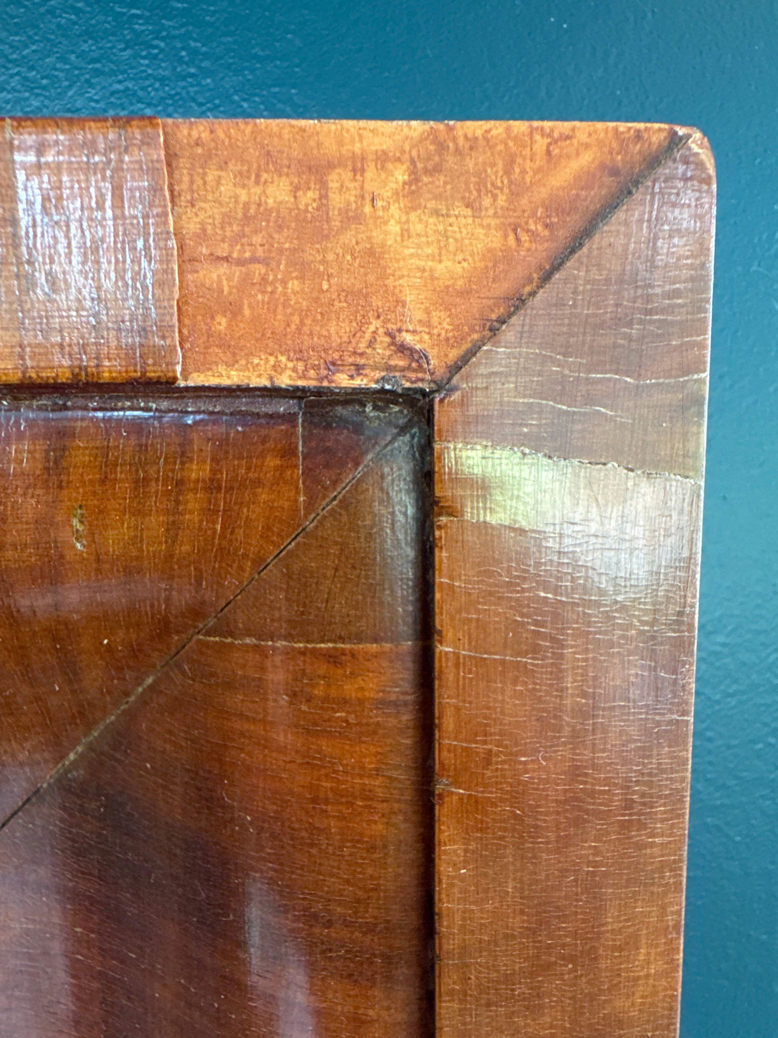 Antique Biedermeier-Style Walnut Mirror