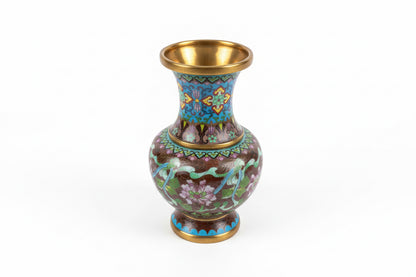 Paire de vases en cloisonné
