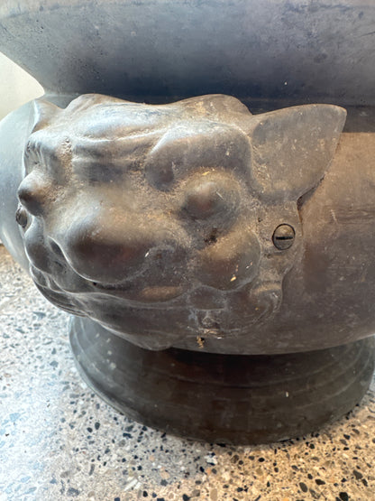 Chinese-Style Bronze Jardinière with Taotie Masks