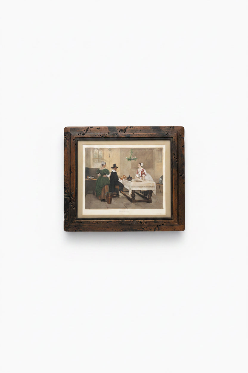Francis Davis Millet, “Between Two Fires” – Antique Print