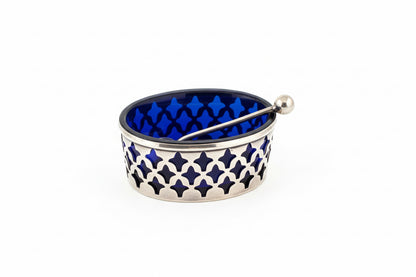 Salière ancienne en argent sterling