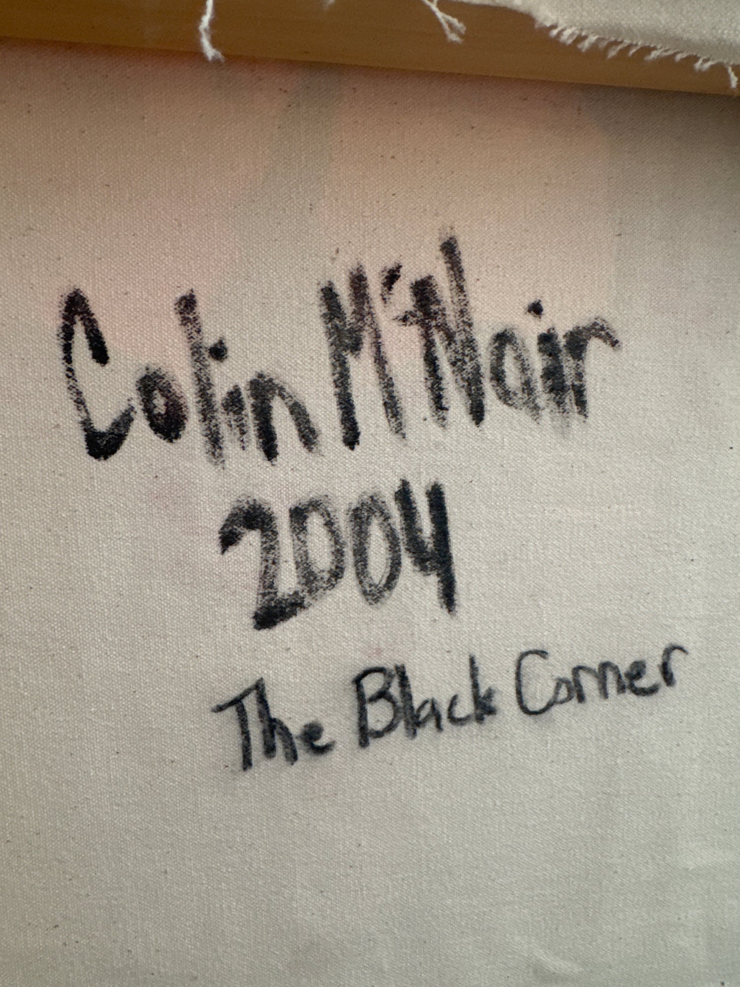 Original de Colin McNair de 2004, technique mixte, « The Black Corner »