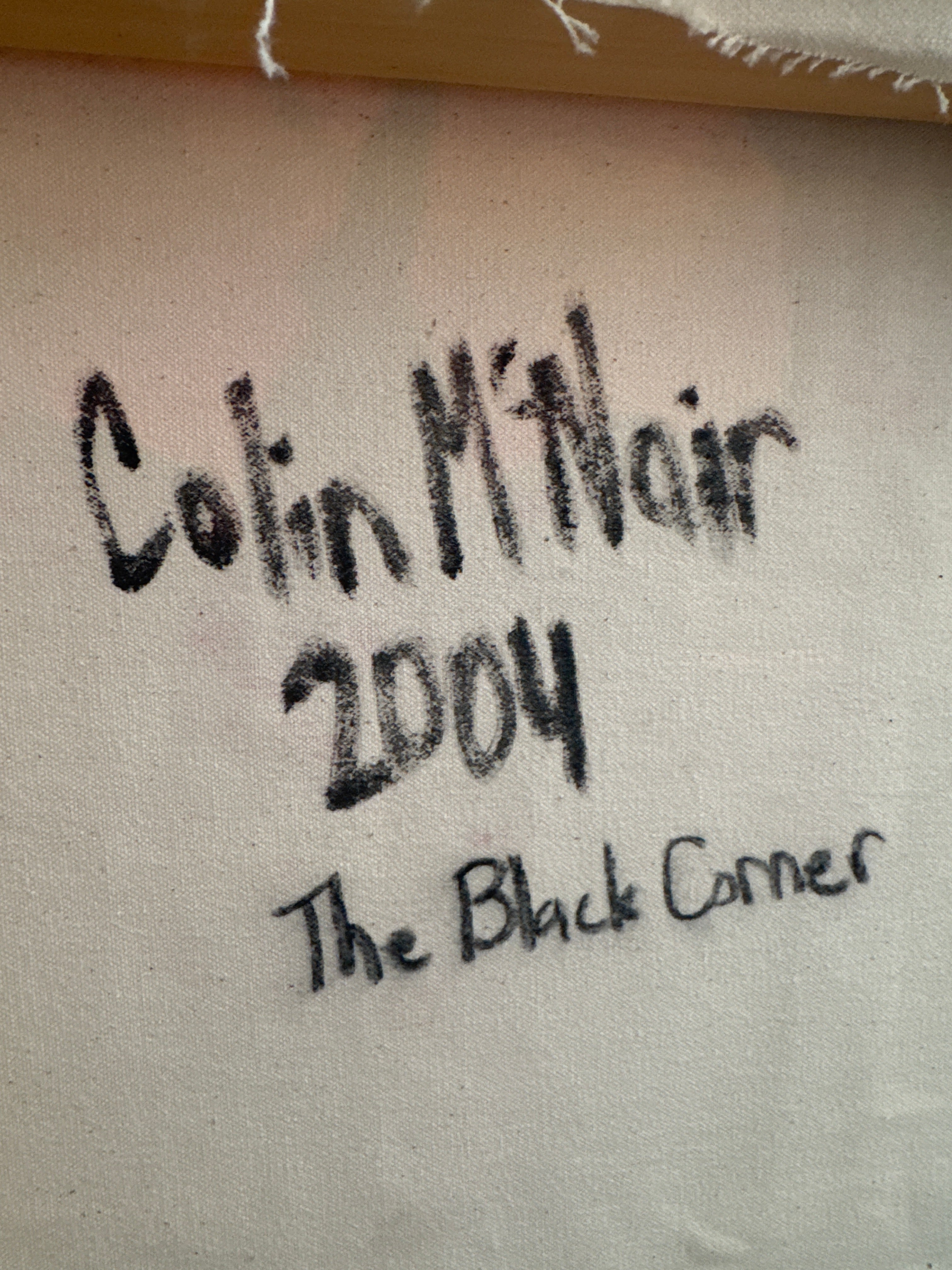 Original de Colin McNair de 2004, technique mixte, « The Black Corner »