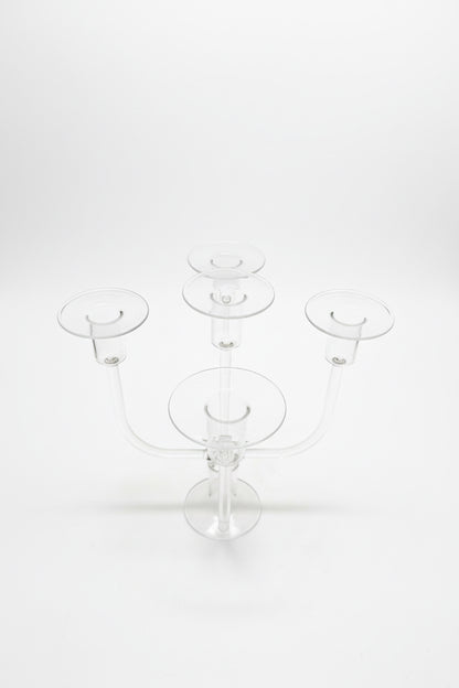 Lustre bougeoir vintage Zen en verre d&