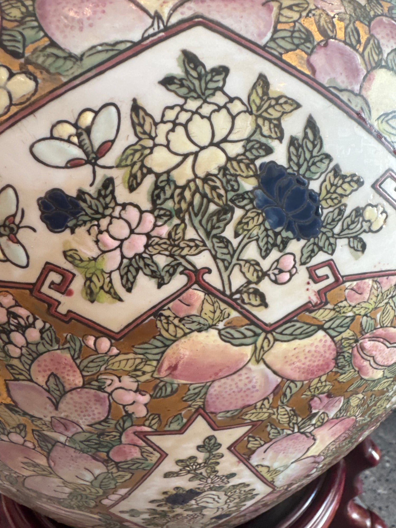 Large Chinese Famille Rose-Style Porcelain Bowl