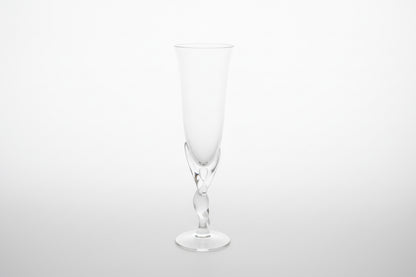 Flûtes à champagne en cristal Fabergé Snow Doves vintage France, 1960 (lot de 6)