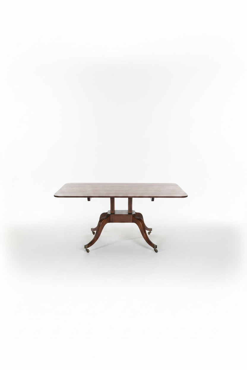 English Regency mahogany breakfast table. Flip-top