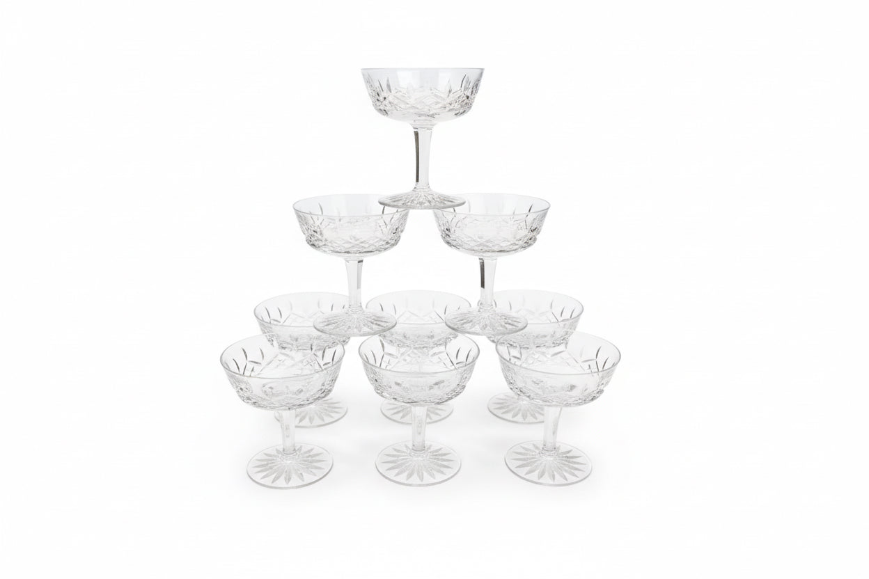 Lot de neuf coupes Waterford