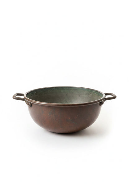 Large Antique Copper Cauldron