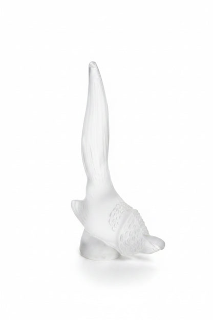 Lalique pheasant letter seal figurine vintage France signed