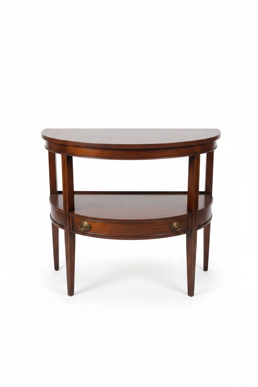 Mahogany Federal Style Console Table with Drawer