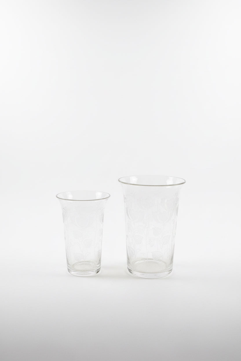 Lot de 10 verres en cristal taillé Webb Corbett du XIXe siècle, 5 de chaque taille.
