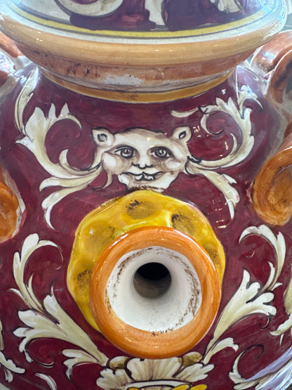 Pot en céramique majolique vintage
